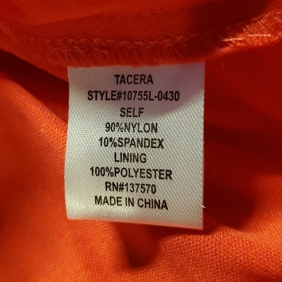 Tacera Red Lace Overlay Drop Waist Dress Medium - Picture 5 of 5